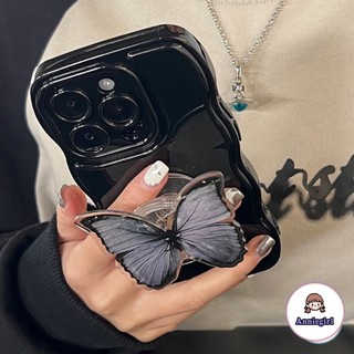 Ốp Điện Thoại TPU Mềm Họa Tiết Bướm Vintage Có Giá Đỡ Cho IPhone 11 14 Pro Max Ip13 Pro Max IPhone 12