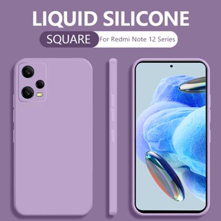ốp lưng chất liệu mịn che camera viền vuông ốp cho Xiaomi Mi Redmi Note 12 Pro + 5G