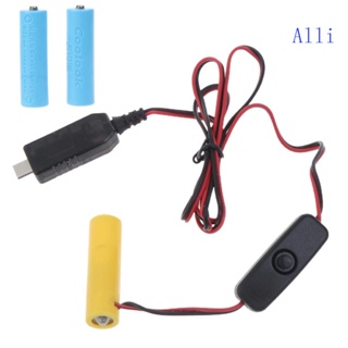 Cáp Nguồn USB C 4 5V AA LR6 Có Công Tắc 3 Pin AA Cho Radio Đồ Chơi