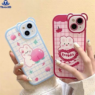 Ốp Điện Thoại Mềm Hình Tai Thỏ / Gấu Cho iPhone 11 14 13 12 Pro Max 7 8Plus SE2020 X Xs XR Xs Max