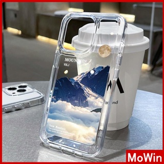 For iPhone 14 Pro Max iPhone Case Acrylic Hard Case HD Clear Case  Plating Button Shockproof Sea of Clouds Mountains Compatible with iPhone 13 Pro max 12 Pro Max 11 xr xs max 7Plus