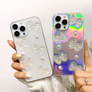 Crystal Bow Apple 14promax Phone Case Iphone13/12/11/Xr/Xs/X/6/7/8Plus VX5z
