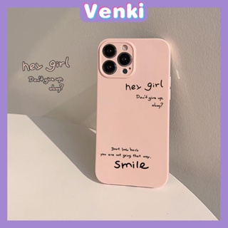 VENKI - For iPhone 11 iPhone Case Pink Glossy Film TPU Soft Case Shockproof Photo Cover Protection Simple English Compatible with iPhone 14 13 Pro max 12 Pro Max xr xs max 7 8Plus