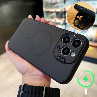 Ốp Điện Thoại iPhone 14 Pro Max 14 Plus case iPhone 12 13 Pro Max Acrylic Cứng Viền Kim Loại Từ Tính Bảo Vệ Camera Chống Sốc Cho ốp lưng iphone 14 pro max magnética