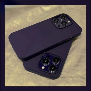 Ốp Điện Thoại Silicon Dẻo Màu Tím Dễ Thương Cho iPhone 14 13 12 11 Pro X XR XS Max Mini 6 6S 7 8 Plus SE2020