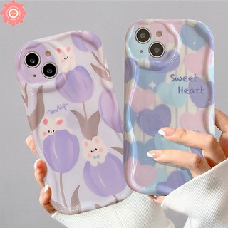 Ốp Điện Thoại Hình Hoa Tulip Thỏ Vivo Y21 Y17 Y51 Y31 Y35 Y12 Y33s Y20i Y20 Y15s Y11 Y02 Y16 Y15 Y22 Y91C Y95 Y21s Y91 Y12i Y22s Y12s Y30 Y15A