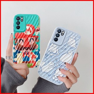 ốp lưng OPPO Reno6 5G Ốp Điện Thoại TPU Họa Tiết Gợn Sóng Nước Dễ Thương Cho oppo Reno6 5G Reno6 HTX