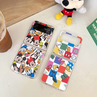 Ốp Điện Thoại PC Cứng Trong Suốt Chống Sốc In Hình Chuột Mickey Thời Trang Cho Samsung Galaxy Z Flip 3 / 4 5G