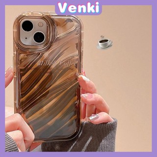VENKI - Ốp Lưng iPhone Cho iPhone 11 Ốp Lưng Trong Suốt Phản Quang Laser Ốp Lưng TPU Mềm Túi Khí Chống Sốc Màu Nâu Đơn Giản Tương Thích Với iPhone 14 13 Pro max 12 Pro Max XR XR 7Plus 8Plus