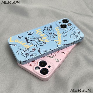 Ốp Điện Thoại Cứng In Hình Mèo Cho Iphone 7 xs8 / xiPhone12 13 14 11