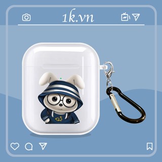 Ốp airpod Thỏ Đeo Kính 2023 case bảo vệ hộp sạc tai nghe trong suốt chống sốc mọi phiên bản Airpods 3 pro 2 1