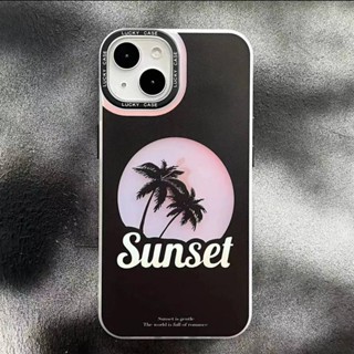 Sunset Coconut Tree Apple 14promax Phone Case Iphone13 Colorful Imd Laser 12/11 Gradient Xr/X/8 l4UQ