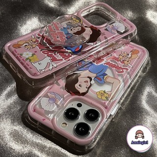 Ốp Điện Thoại TPU Dẻo Họa Tiết Công Chúa Bạch Tuyết Kèm Giá Đỡ Cho IPhone 14 Pro Max IPhone 11 Ip13 Pro Max IPhone 12