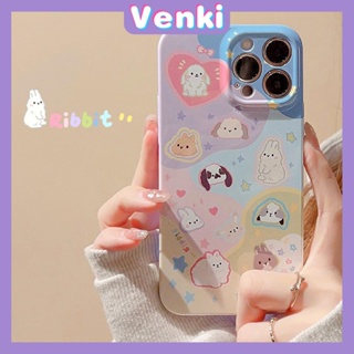 VENKI - For iPhone 11 iPhone Case Film TPU Soft Case White Glossy Cute Cartoon Animals Camera Protection Shockproof Compatible with iPhone 14 13 Pro max 12 Pro Max xr xs max 7 8