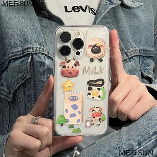 ✅Ốp Điện Thoại Mềm Chống Sốc Họa Tiết Cây Bò Sữa Cho Apple Iphone 13iPhone1278max 6In14Pro plus11 CGZ1