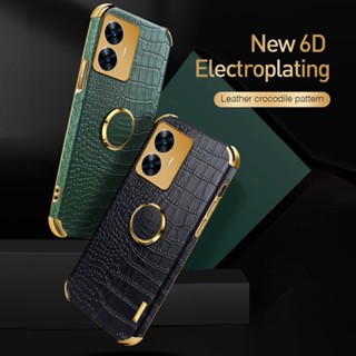 Ốp Điện Thoại Da Mềm Có Vòng Nhẫn Từ Tính Cho Realme C55 C35 C33 C21Y C25Y C11 2021 C21 C15 C12 OPPO A17 A16 A16K