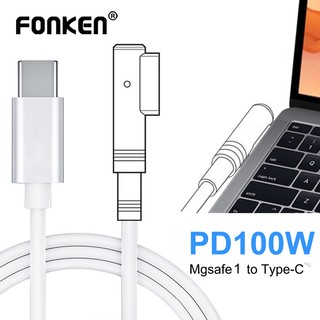 Dây Cáp Sạc Nhanh Fonken PD100W USB C Sang MgSafe1 / 2 L / T Cho Laptop McBook Air Pro