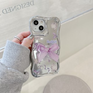 Ốp Điện Thoại PC Cứng Mạ Điện Hình Thỏ Dễ Thương Cho iphone 14 13 12 11 Pro Max Đứng