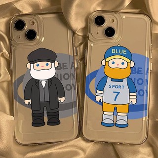 European and American Hipster Men's Apple 14 Phone Case Iphone13pro/11/12/Xsmax/7/8 Full Cover Transparent qYJP