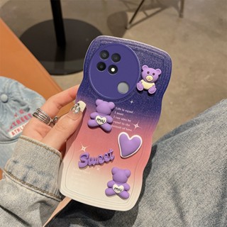ốp lưng OPPO A15 Ốp Điện Thoại tpu Mềm Hình Gấu 3D Màu Hồng / Xanh Dương Gradient Cho OPPO A15 A15 A15S A5 A53 2020 MMX