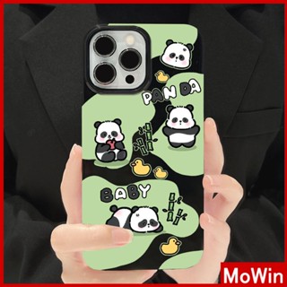 For iPhone 14 Pro Max iPhone Case Black Glossy TPU Soft Case Shockproof Protection Camera Cartoon Cute Panda Compatible with iPhone 13 Pro max 12 Pro Max 11 xr xs max 7Plus 8Plus