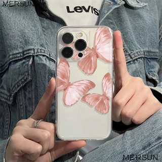 ✅Ốp Điện Thoại Mềm Chống Sốc Hình Bướm Hồng Cho Iphone 116In 13iPhone1214pro maxplus78 VJG1