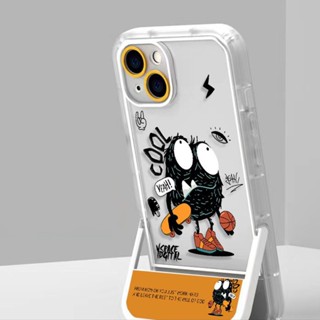 Ốp Điện Thoại TPU Trong Suốt Kèm Giá Đỡ Họa Tiết Hoạt Hình Cho IPhone 14 13 Pro Max 11 12 Pro Max XS X XR SE 2020 6S 8 7 Plus