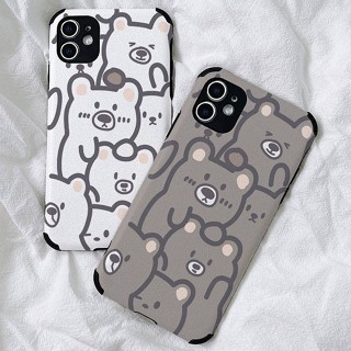 Cute Gray Bear Iphone12/13promax Apple 11 Phone Case XR All-Inclusive Xsmax Cartoon 8P tIt0