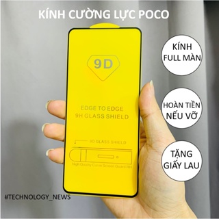 Kính Cường Lực Toàn Màn Hình Cho Xiaomi Poco C40 / X3 Pro / X3 NFC / F4 GT / F3 / M4 Pro 5g / X Pro 5g / m3 / X3 GT / M5 / X5 U1XQ