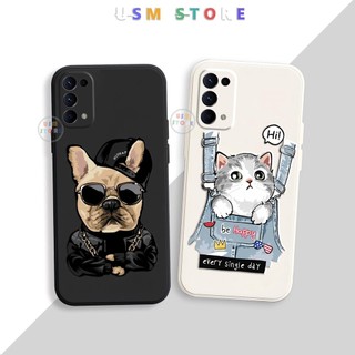 Ốp lưng cho máy Oppo RENO 5/ RENO 5K / Find X3 Lite, chất TPU dẻo, cạnh vuông, in hình Pull dog ngầu và Vịt cute