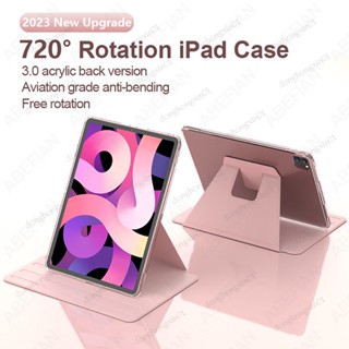 Ốp Máy Tính Bảng Trong Suốt Xoay Được Cho iPad 2021 Mini 6 Pro 11 12.9 10.2 9th Generation 9.7 5th 6th Air 2 4 5 10.9 10th