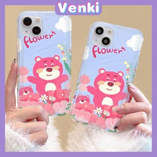VENKI -For 11 iPhone Case Clear Case TPU Soft Case Airbag Shockproof Cute Oil Painting Bear Compatible with iPhone 14 13 Pro Max iPhone 12 Pro Max 11 7Plus 6Plus XR xs 7 8 Plus