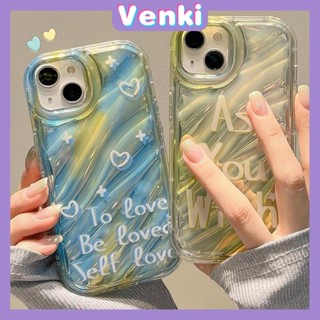 VENKI - Ốp Lưng iPhone Cho iPhone 11 Ốp Lưng Điện Thoại Trong Suốt Phản Quang Laser TPU Mềm Túi Khí Chống Sốc Ốp Lưng Đơn Giản Tiếng Anh Tương Thích Với iPhone 14 13 Pro max 12 Pro Max XR XR 7 8