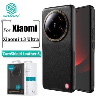 Ốp Điện Thoại TPU + PC Phối Da Tích Hợp Khung Kim Loại Nillkin Chống Trượt Cho Xiaomi 13 Ultra