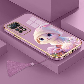 ốp lưng Redmi note 11 Pro Redmi note 11 Redmi note 11s Ốp Điện Thoại Tpu Dẻo Mạ Màu Gradient In Hình Thỏ Kèm Dây Đeo Cho Redmi note 11 Pro Redmi note 11 Redmi note 11s