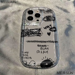 ✅Ốp Điện Thoại Mềm Trong Suốt Chống Sốc In Họa Tiết Graffiti Cho Iphone 8pxs13 14 / promax 11 xr712 / Apple