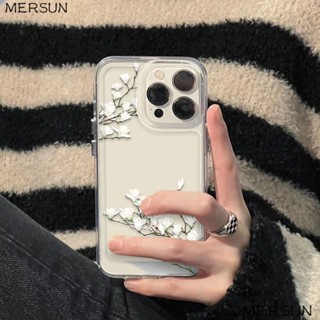 ✅Ốp Điện Thoại Trong Suốt Họa Tiết Hoa Anh Đào Xinh Xắn Cho iPhone14promax12 LTQ8 xs Apple Space 13 11