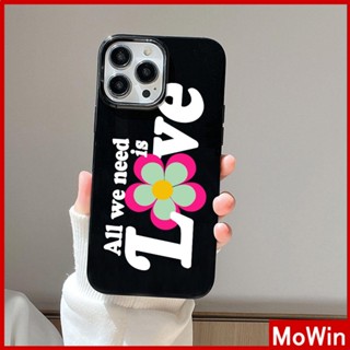 For iPhone 14 Pro Max iPhone Case Black Glossy TPU Soft Case Shockproof Protection Camera love flowers Compatible with iPhone 13 Pro max 12 Pro Max 11 xr xs max 7Plus 8Plus
