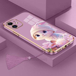 ốp lưng iPhone 12 iPhone 12 Pro iPhone 12 Pro Max 12 Pro Max Ốp Điện Thoại Tpu Dẻo Mạ Màu Gradient In Hình Thỏ Kèm Dây Đeo