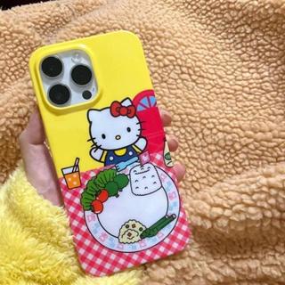INS Cute Eating Hello Kitty Phone13promax All Inclusive 12 Phone Case 14 Suitable for 11 Apple XR Female 8P VGmK