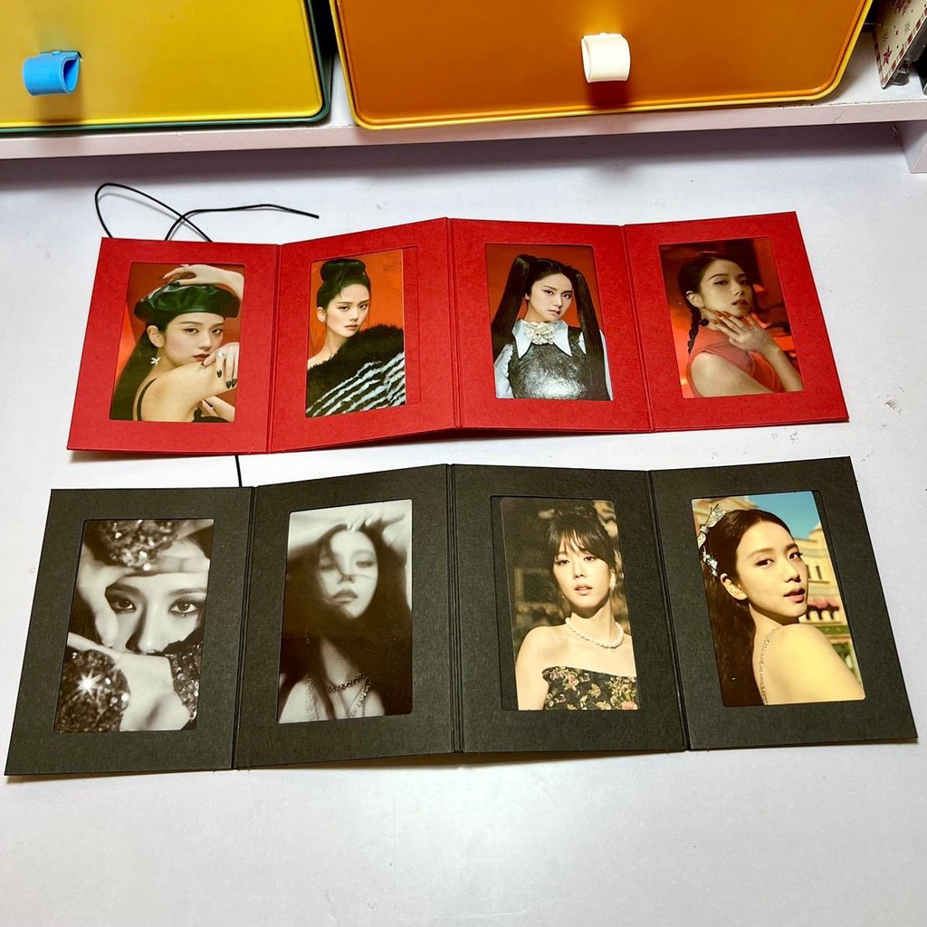 [ME] JISOO PHOTO CARD FOLDER (Set 4 card bo góc kèm folder Jisoo)