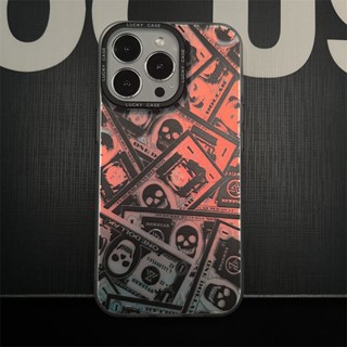 Ốp Điện Thoại Màu gradient Chống Sốc Chống Rơi Họa Tiết Đầu Lâu Cho iphone 14 11 13 12 X XS Pro Max xr Mini xr 7 8 plus