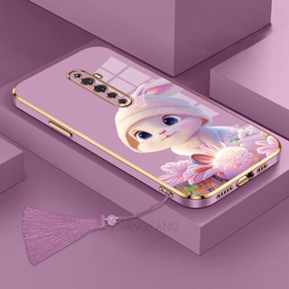 ốp lưng oppo reno2 f reno 2f reno 2 reno Ốp Điện Thoại Tpu Dẻo Mạ Màu Gradient In Hình Thỏ Kèm Dây Đeo Cho oppo reno2 f reno 2f reno 2 reno