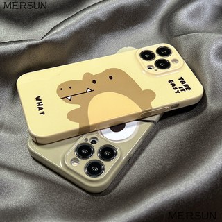 Ốp Điện Thoại Cứng Hình Cá Sấu Cho minipro11 iphone13pro 12 iPhone 14 D1MZ