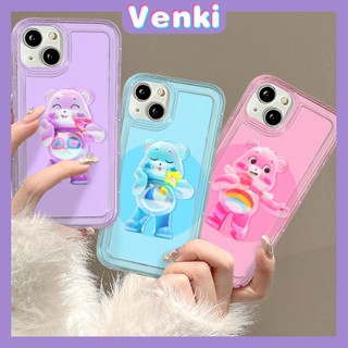 VENKI - For iPhone 11 iPhone Case Clear Case TPU Soft Case Airbag Shockproof Cute Cute Cartoon Bear Compatible with iPhone 14 13 Pro Max iPhone 12 Pro Max 11 7Plus 6Plus XR xs max