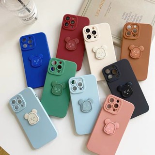 Ốp lưng TPU Basic kèm Ring mặt gấu kim loại cho iphone 13 pro, 12 pro,13pro,12pro