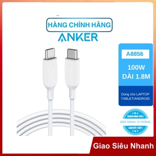 [GIAO HỎA TỐC] Cáp Sạc Nhanh Anker A8856 1.8m công suất 100W dành cho LAPTOP/TABLET/Android BH12T