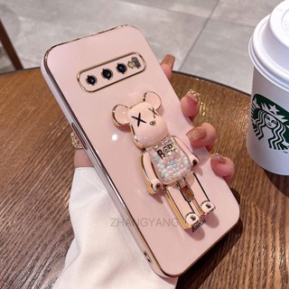 ốp lưng Samsung S10 Plus S10 Ốp Điện Thoại TPU Silicon Mềm Mạ Điện Xoay 3D Có Giá Đỡ Hình Gấu Kẹo Cho Samsung S10 Plus S10
