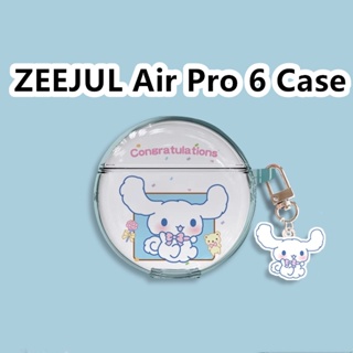 Vỏ Bảo Vệ Hộp Sạc Tai Nghe ZEEJUL Air Pro 6 ZEEJUL Air Pro 6 Trong Suốt Họa Tiết Hoạt Hình Dễ Thương