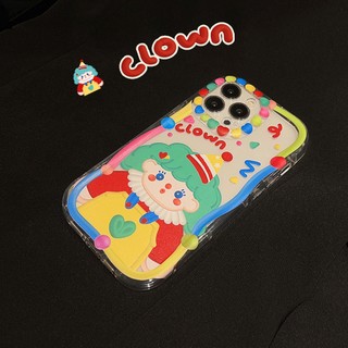 Ốp Điện Thoại Silicon Họa Tiết Hoạt Hình Graffiti Hàn Quốc Vui Nhộn Cho Iphone 14 11 12 13 PRO MAX AT0201